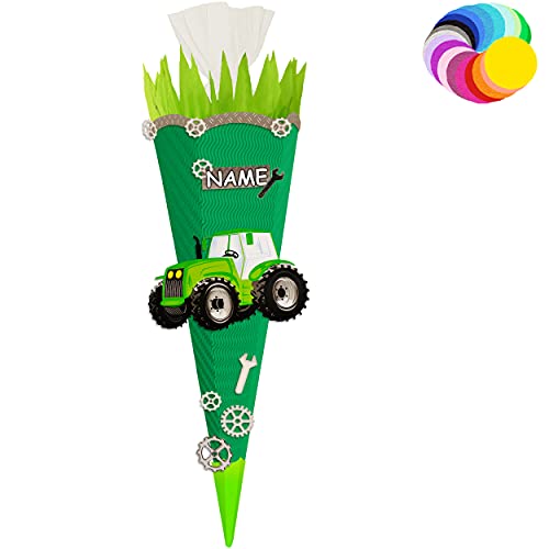 alles-meine.de GmbH Bastelset - Schultüte Farbe & Größe wählbar 70/85 / 100 cm - Traktor - inkl. Name - Farbe frei wählbar - Bastelschultüte - Zuckertüte zum selber Basteln.. alles-meine.de GmbH Bastelset - Schultüte Farbe & Größe wählbar 70/85 / 100 cm - Traktor - inkl. Name - Farbe frei wählbar - Bastelschultüte - Zuckertüte zum selber Basteln.. von alles-meine.de GmbH