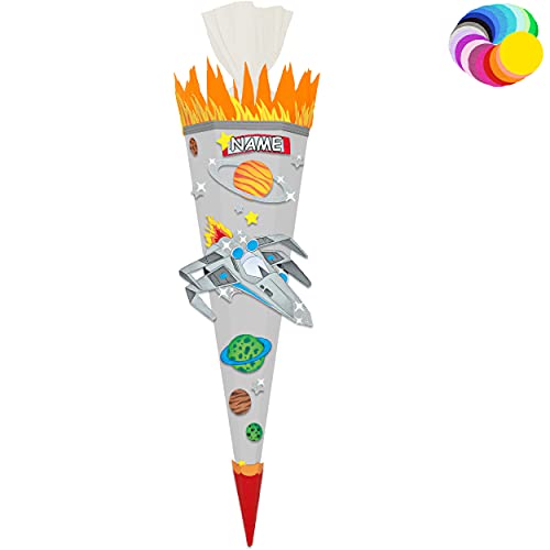 alles-meine.de GmbH Bastelset - Schultüte Farbe & Größe wählbar 70/85 / 100 cm - Weltraum & Raumschiff - inkl. Name - Farbe frei wählbar - Bastelschultüte - Zuckertüte zum .. alles-meine.de GmbH Bastelset - Schultüte Farbe & Größe wählbar 70/85 / 100 cm - Weltraum & Raumschiff - inkl. Name - Farbe frei wählbar - Bastelschultüte - Zuckertüte zum .. von alles-meine.de GmbH