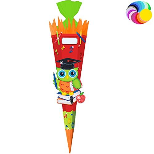 alles-meine.de GmbH Bastelset - Schultüte Farbe & Größe wählbar 70/85 / 100 cm - lustige Eule - Farbe frei wählbar - Bastelschultüte - Zuckertüte zum selber Basteln Bemalen.. alles-meine.de GmbH Bastelset - Schultüte Farbe & Größe wählbar 70/85 / 100 cm - lustige Eule - Farbe frei wählbar - Bastelschultüte - Zuckertüte zum selber Basteln Bemalen.. von alles-meine.de GmbH