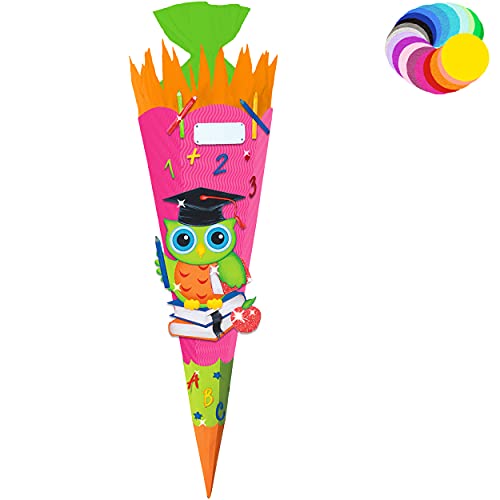 alles-meine.de GmbH Bastelset - Schultüte Farbe & Größe wählbar 70/85 / 100 cm - lustige Eule - Farbe frei wählbar - Bastelschultüte - Zuckertüte zum selber Basteln Bemalen.. alles-meine.de GmbH Bastelset - Schultüte Farbe & Größe wählbar 70/85 / 100 cm - lustige Eule - Farbe frei wählbar - Bastelschultüte - Zuckertüte zum selber Basteln Bemalen.. von alles-meine.de GmbH
