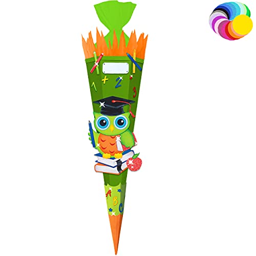 alles-meine.de GmbH Bastelset - Schultüte Farbe & Größe wählbar 70/85 / 100 cm - lustige Eule - Farbe frei wählbar - Bastelschultüte - Zuckertüte zum selber Basteln Bemalen.. alles-meine.de GmbH Bastelset - Schultüte Farbe & Größe wählbar 70/85 / 100 cm - lustige Eule - Farbe frei wählbar - Bastelschultüte - Zuckertüte zum selber Basteln Bemalen.. von alles-meine.de GmbH