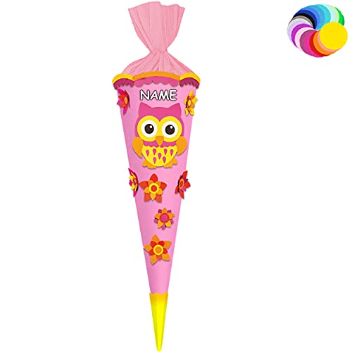 alles-meine.de GmbH Bastelset - Schultüte Farbe & Größe wählbar 70/85 / 100 cm - lustige Eule & Blumen - inkl. Name - Farbe frei wählbar - Bastelschultüte - Zuckertüte zum .. alles-meine.de GmbH Bastelset - Schultüte Farbe & Größe wählbar 70/85 / 100 cm - lustige Eule & Blumen - inkl. Name - Farbe frei wählbar - Bastelschultüte - Zuckertüte zum .. von alles-meine.de GmbH