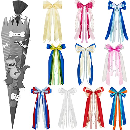 alles-meine.de GmbH Bastelset - Schultüte Farbe & Größe wählbar 70/85 / 100 cm - passende Bänder Schleife - Dino - Dinosaurier - Farbe frei wählbar - Bastelschultüte - Zuck.. von alles-meine.de GmbH