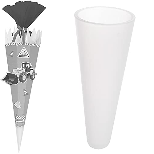 alles-meine.de GmbH Bastelset - Schultüte Farbe & Größe wählbar 70/85 / 100 cm - passende Kunststoff Kappe/Spitze - Bagger - Baustelle - Farbe frei wählbar - Bagger - BAU.. von alles-meine.de GmbH