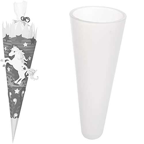 alles-meine.de GmbH Bastelset - Schultüte Farbe & Größe wählbar 70/85 / 100 cm - passende Kunststoff Kappe/Spitze - Einhorn - Farbe frei wählbar - Einhorn - Bastelschultü.. von alles-meine.de GmbH