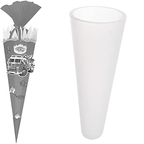 alles-meine.de GmbH Bastelset - Schultüte Farbe & Größe wählbar 70/85 / 100 cm - passende Kunststoff Kappe/Spitze - Feuerwehr - Farbe frei wählbar - Feuerwehr - Bastelsch.. von alles-meine.de GmbH