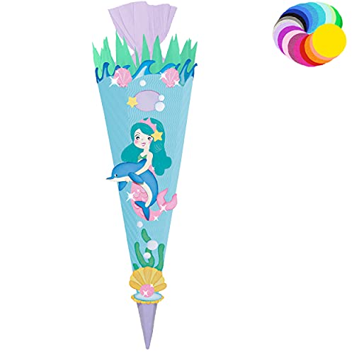 alles-meine.de GmbH Bastelset - Schultüte Farbe & Größe wählbar 70/85 / 100 cm - Meerjungfrau & Fische - Farbe frei wählbar - Bastelschultüte - Zuckertüte zum selber Bastel.. alles-meine.de GmbH Bastelset - Schultüte Farbe & Größe wählbar 70/85 / 100 cm - Meerjungfrau & Fische - Farbe frei wählbar - Bastelschultüte - Zuckertüte zum selber Bastel.. von alles-meine.de GmbH