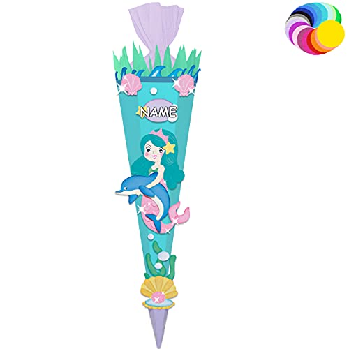 alles-meine.de GmbH Bastelset - Schultüte Farbe & Größe wählbar 70/85 / 100 cm - Meerjungfrau & Fische - inkl. Name - Farbe frei wählbar - Bastelschultüte - Zuckertüte zum .. alles-meine.de GmbH Bastelset - Schultüte Farbe & Größe wählbar 70/85 / 100 cm - Meerjungfrau & Fische - inkl. Name - Farbe frei wählbar - Bastelschultüte - Zuckertüte zum .. von alles-meine.de GmbH
