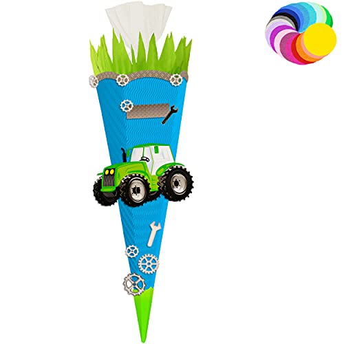 alles-meine.de GmbH Bastelset - Schultüte Farbe & Größe wählbar 70/85 / 100 cm - Traktor - Farbe frei wählbar - Bastelschultüte - Zuckertüte zum selber Basteln Bemalen Bekl.. alles-meine.de GmbH Bastelset - Schultüte Farbe & Größe wählbar 70/85 / 100 cm - Traktor - Farbe frei wählbar - Bastelschultüte - Zuckertüte zum selber Basteln Bemalen Bekl.. von alles-meine.de GmbH
