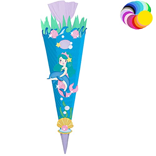 alles-meine.de GmbH Bastelset - Schultüte Farbe & Größe wählbar 70/85 / 100 cm - Meerjungfrau & Fische - Farbe frei wählbar - Bastelschultüte - Zuckertüte zum selber Bastel.. alles-meine.de GmbH Bastelset - Schultüte Farbe & Größe wählbar 70/85 / 100 cm - Meerjungfrau & Fische - Farbe frei wählbar - Bastelschultüte - Zuckertüte zum selber Bastel.. von alles-meine.de GmbH