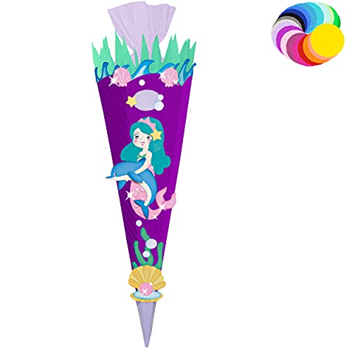 alles-meine.de GmbH Bastelset - Schultüte Farbe & Größe wählbar 70/85 / 100 cm - Meerjungfrau & Fische - Farbe frei wählbar - Bastelschultüte - Zuckertüte zum selber Bastel.. alles-meine.de GmbH Bastelset - Schultüte Farbe & Größe wählbar 70/85 / 100 cm - Meerjungfrau & Fische - Farbe frei wählbar - Bastelschultüte - Zuckertüte zum selber Bastel.. von alles-meine.de GmbH