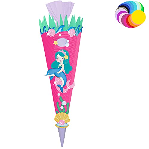 alles-meine.de GmbH Bastelset - Schultüte Farbe & Größe wählbar 70/85 / 100 cm - Meerjungfrau & Fische - Farbe frei wählbar - Bastelschultüte - Zuckertüte zum selber Bastel.. alles-meine.de GmbH Bastelset - Schultüte Farbe & Größe wählbar 70/85 / 100 cm - Meerjungfrau & Fische - Farbe frei wählbar - Bastelschultüte - Zuckertüte zum selber Bastel.. von alles-meine.de GmbH