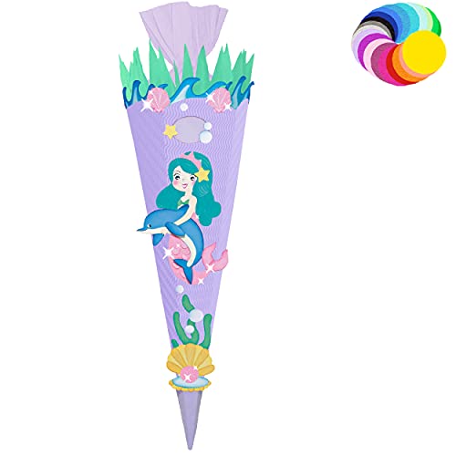 alles-meine.de GmbH Bastelset - Schultüte Farbe & Größe wählbar 70/85 / 100 cm - Meerjungfrau & Fische - Farbe frei wählbar - Bastelschultüte - Zuckertüte zum selber Bastel.. alles-meine.de GmbH Bastelset - Schultüte Farbe & Größe wählbar 70/85 / 100 cm - Meerjungfrau & Fische - Farbe frei wählbar - Bastelschultüte - Zuckertüte zum selber Bastel.. von alles-meine.de GmbH