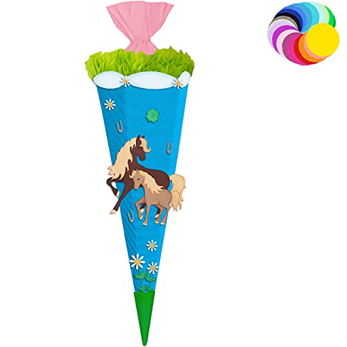 alles-meine.de GmbH Bastelset - Schultüte Farbe & Größe wählbar 70/85 / 100 cm - Pferde & Fohlen - Farbe frei wählbar - Bastelschultüte - Zuckertüte zum selber Basteln Bema.. alles-meine.de GmbH Bastelset - Schultüte Farbe & Größe wählbar 70/85 / 100 cm - Pferde & Fohlen - Farbe frei wählbar - Bastelschultüte - Zuckertüte zum selber Basteln Bema.. von alles-meine.de GmbH