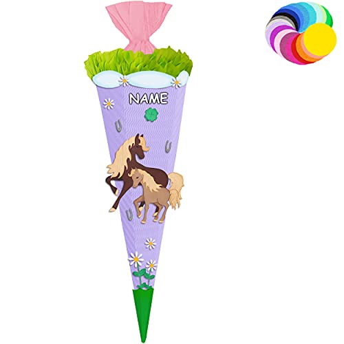 alles-meine.de GmbH Bastelset - Schultüte Farbe & Größe wählbar 70/85 / 100 cm - Pferde & Fohlen - inkl. Name - Farbe frei wählbar - Bastelschultüte - Zuckertüte zum selber.. alles-meine.de GmbH Bastelset - Schultüte Farbe & Größe wählbar 70/85 / 100 cm - Pferde & Fohlen - inkl. Name - Farbe frei wählbar - Bastelschultüte - Zuckertüte zum selber.. von alles-meine.de GmbH