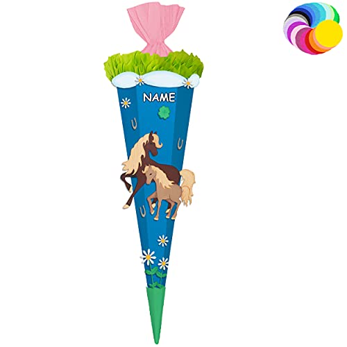 alles-meine.de GmbH Bastelset - Schultüte Farbe & Größe wählbar 70/85 / 100 cm - Pferde & Fohlen - inkl. Name - Farbe frei wählbar - Bastelschultüte - Zuckertüte zum selber.. alles-meine.de GmbH Bastelset - Schultüte Farbe & Größe wählbar 70/85 / 100 cm - Pferde & Fohlen - inkl. Name - Farbe frei wählbar - Bastelschultüte - Zuckertüte zum selber.. von alles-meine.de GmbH