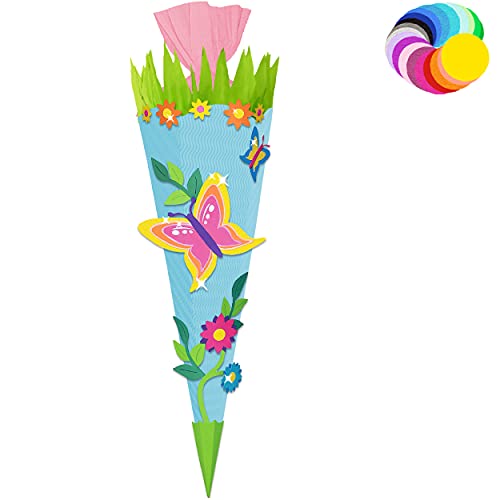 alles-meine.de GmbH Bastelset - Schultüte Farbe & Größe wählbar 70/85 / 100 cm - Schmetterling - Farbe frei wählbar - Bastelschultüte - Zuckertüte zum selber Basteln Bemale.. alles-meine.de GmbH Bastelset - Schultüte Farbe & Größe wählbar 70/85 / 100 cm - Schmetterling - Farbe frei wählbar - Bastelschultüte - Zuckertüte zum selber Basteln Bemale.. von alles-meine.de GmbH