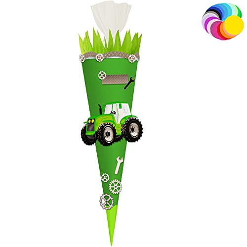 alles-meine.de GmbH Bastelset - Schultüte Farbe & Größe wählbar 70/85 / 100 cm - Traktor - Farbe frei wählbar - Bastelschultüte - Zuckertüte zum selber Basteln Bemalen Bekl.. alles-meine.de GmbH Bastelset - Schultüte Farbe & Größe wählbar 70/85 / 100 cm - Traktor - Farbe frei wählbar - Bastelschultüte - Zuckertüte zum selber Basteln Bemalen Bekl.. von alles-meine.de GmbH
