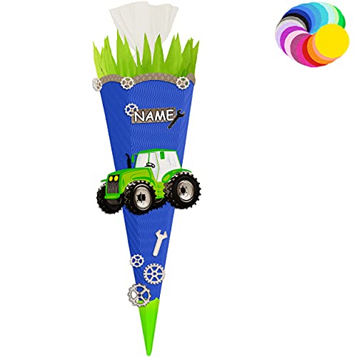 alles-meine.de GmbH Bastelset - Schultüte Farbe & Größe wählbar 70/85 / 100 cm - Traktor - inkl. Name - Farbe frei wählbar - Bastelschultüte - Zuckertüte zum selber Basteln.. alles-meine.de GmbH Bastelset - Schultüte Farbe & Größe wählbar 70/85 / 100 cm - Traktor - inkl. Name - Farbe frei wählbar - Bastelschultüte - Zuckertüte zum selber Basteln.. von alles-meine.de GmbH