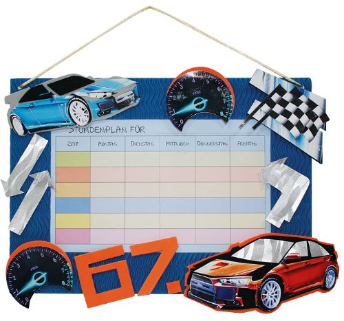 alles-meine.de GmbH Bastelset Stundenplan - für Schulstunden Auto Sportwagen Fahrzeug Jungen - Grundschule Schule Schulanfang Einschulung Kinderzimmer Planer alles-meine.de GmbH Bastelset Stundenplan - für Schulstunden Auto Sportwagen Fahrzeug Jungen - Grundschule Schule Schulanfang Einschulung Kinderzimmer Planer von alles-meine.de GmbH