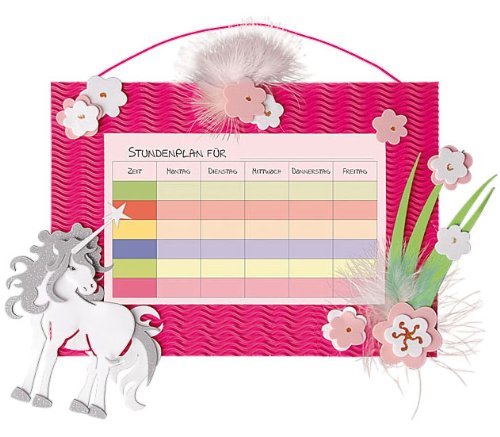 alles-meine.de GmbH Bastelset Stundenplan - für Schulstunden Einhorn Pferd rosa pink Mädchen - Grundschule Schule Schulanfang Einschulung Kinderzimmer Planer alles-meine.de GmbH Bastelset Stundenplan - für Schulstunden Einhorn Pferd rosa pink Mädchen - Grundschule Schule Schulanfang Einschulung Kinderzimmer Planer von alles-meine.de GmbH