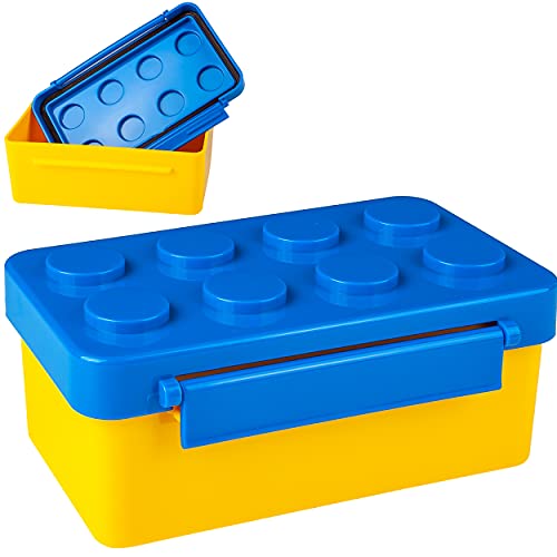 alles-meine.de GmbH Bausteine Artikel wählbar Lunchbox/Brotdose - blau - BPA frei - spülmaschinen geeignet - Brotbüchse Küche Essen - für Erwachsene & Kinder - Mädchen Jung.. von alles-meine.de GmbH