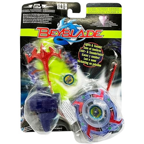alles-meine.de GmbH Beyblad - B-5 - Dragoon Storm 3 - mit Licht & Sound - Links drehend Blade - Lightning Sound - BBA - B5 Left Spinning von alles-meine.de GmbH