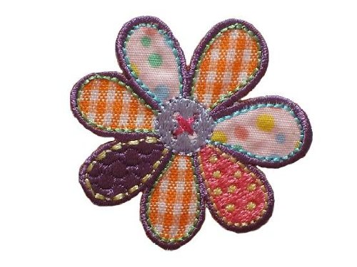 alles-meine.de GmbH Blume 5,2 cm Bügelbild Aufnäher Applikation Blumen Blüte lila orange bunt alles-meine.de GmbH Blume 5,2 cm Bügelbild Aufnäher Applikation Blumen Blüte lila orange bunt von alles-meine.de GmbH