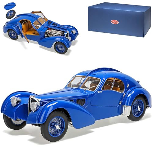 alles-meine.de GmbH Bugatti Atlantic 57S 1936 Coupe Blau Spoked Wheels 70942 1/18 AutoArt Modell Auto mit individiuellem Wunschkennzeichen von alles-meine.de GmbH