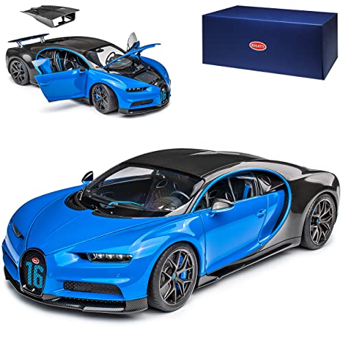 Bugatti Chiron Coupe Blau mit Schwarz Ab 2016 Modell 2019 70997 1/18 AutoArt Modell Auto mit individiuellem Wunschkennzeichen von alles-meine.de GmbH