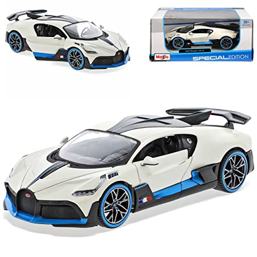 alles-meine.de GmbH Bugatti Chiron Divo Coupe Weiss mit Karbon Grau Version 2018-2021 1/24 Modell Auto mit individiuellem Wunschkennzeichen alles-meine.de GmbH Bugatti Chiron Divo Coupe Weiss mit Karbon Grau Version 2018-2021 1/24 Modell Auto mit individiuellem Wunschkennzeichen von alles-meine.de GmbH