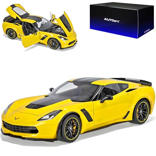 alles-meine.de GmbH Chevrol. Corvette C7 Z06 Coupe Gelb C7R Edition Ab 2013 71260 1/18 Auto*Art Modell Auto mit individiuellem Wunschkennzeichen von alles-meine.de GmbH