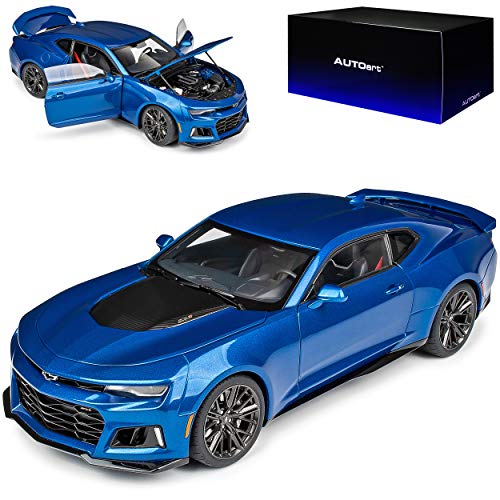 alles-meine.de GmbH Chevrolet Camaro Coupe ZL1 Blau 6. Generation Ab 2015 Version Ab 2017 71209 1/18 Auto*Art Modell Auto mit individiuellem Wunschkennzeichen von alles-meine.de GmbH