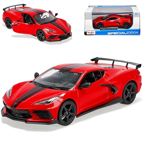 alles-meine.de GmbH Chevrolet Chevy Corvette C8 Singray Coupe Rot mit Streifen in Schwarz Ab 2020 1/24 Modell Auto mit individiuellem Wunschkennzeichen alles-meine.de GmbH Chevrolet Chevy Corvette C8 Singray Coupe Rot mit Streifen in Schwarz Ab 2020 1/24 Modell Auto mit individiuellem Wunschkennzeichen von alles-meine.de GmbH
