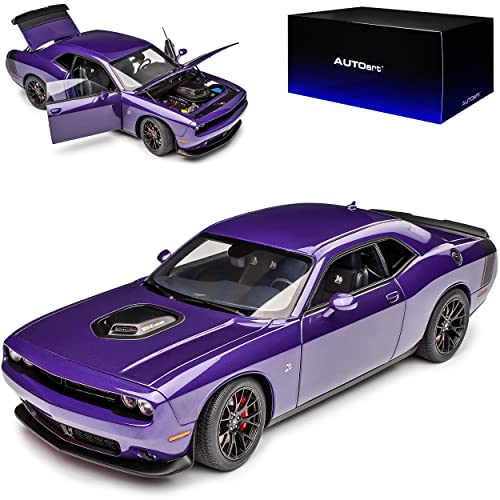 alles-meine.de GmbH Dodge Challenger 392 HEMI SCAT Pack Shaker SRT Hellcat Widebody LC Coupe Violett mit Schwarz Modell Ab 2008 Version ab 2018 71744 1/18 AutoArt Modell Auto mit.. von alles-meine.de GmbH