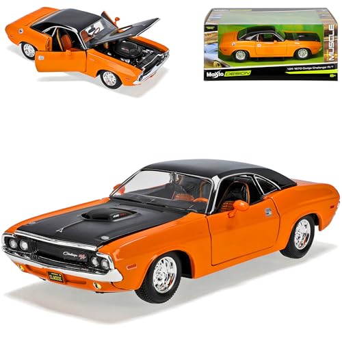 alles-meine.de GmbH Dodge Challenger R/T 1970 Coupe Orange Schwarz 1. Generation 1969-1974 1/24 Modell Auto mit individiuellem Wunschkennzeichen alles-meine.de GmbH Dodge Challenger R/T 1970 Coupe Orange Schwarz 1. Generation 1969-1974 1/24 Modell Auto mit individiuellem Wunschkennzeichen von alles-meine.de GmbH