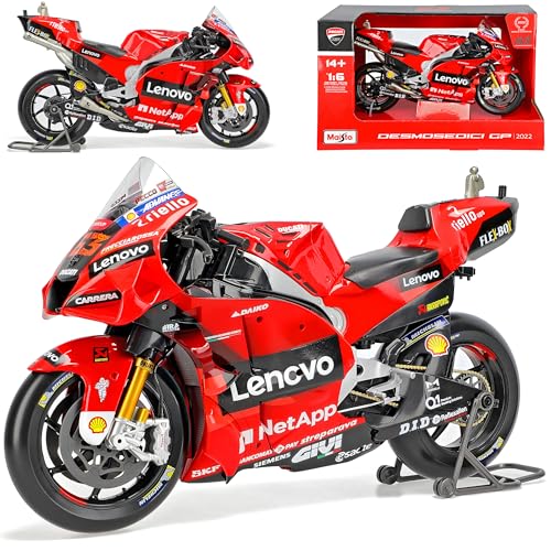alles-meine.de GmbH Ducat. Nr 63 Francesco Bagnaia Moto GP Weltmeister 2022 1/6 Modell Motorrad mit individiuellem Wunschkennzeichen von alles-meine.de GmbH