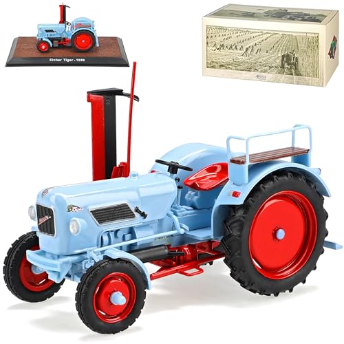 alles-meine.de GmbH Eicher Tiger 1959 Blau Traktor 1/32 Atlas Modell Auto mit individiuellem Wunschkennzeichen von alles-meine.de GmbH