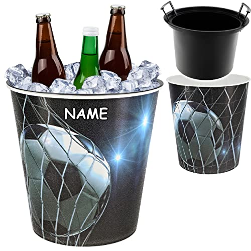 alles-meine.de GmbH Eimer - z.B. als Getränkekühler & Blumentopf Modell wählbar 10 Liter - wasserdicht - 27 cm - aus Kunststoff Fußball & Fußballtor inkl. Name - Papierko.. von alles-meine.de GmbH