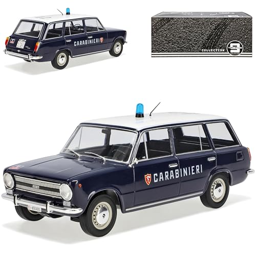 alles-meine.de GmbH FIAT 124 Kombi Familiare Carabinieri Blau 1966-1985 1/18 Triple 9 Modell Auto mit individiuellem Wunschkennzeichen von alles-meine.de GmbH