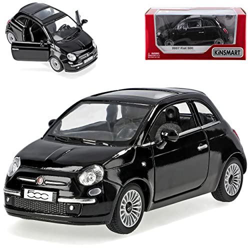 alles-meine.de GmbH FIAT 500 Nuova Schwarz Coupe Ab 2007 ca 1/43 1/36 Kins*mart Modell Auto mit individiuellem Wunschkennzeichen von alles-meine.de GmbH