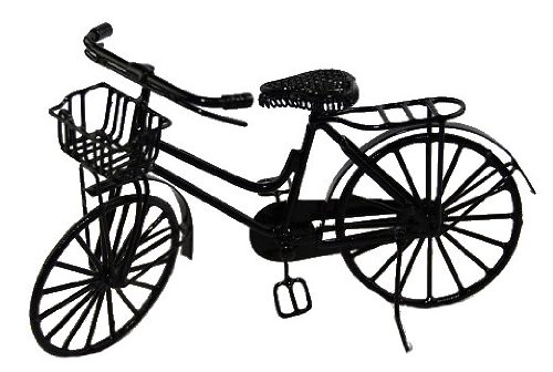 alles-meine.de GmbH Fahrrad Miniatur für Puppenstube Puppenhaus Maßstab 1:12-12cm Metall - auch als Deko/Geldgeschenk von alles-meine.de GmbH