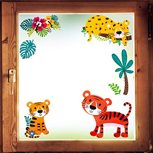 alles-meine.de GmbH Fensterbilder Motivwahl 7 TLG. Set - Dschungel - Zootiere - Tiger - statisch haftend - selbstklebend + wiederverwendbar - Set Sticker Fenstersticker Aufkl.. alles-meine.de GmbH Fensterbilder Motivwahl 7 TLG. Set - Dschungel - Zootiere - Tiger - statisch haftend - selbstklebend + wiederverwendbar - Set Sticker Fenstersticker Aufkl.. von alles-meine.de GmbH