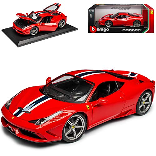 alles-meine.de GmbH Ferrari 458 Speciale Coupe Rot mit Streifen Ab 2013 1/18 Burago Modell Auto mit individiuellem Wunschkennzeichen alles-meine.de GmbH Ferrari 458 Speciale Coupe Rot mit Streifen Ab 2013 1/18 Burago Modell Auto mit individiuellem Wunschkennzeichen von alles-meine.de GmbH