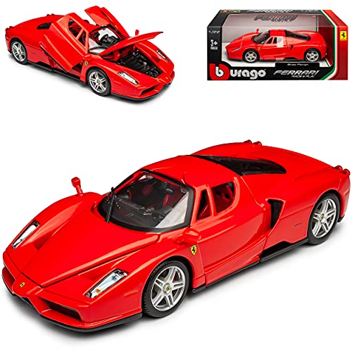 alles-meine.de GmbH Ferrari Enzo Ferrari Coupe Rot 2002-2004 1/24 Burago Modell Auto mit individiuellem Wunschkennzeichen von alles-meine.de GmbH