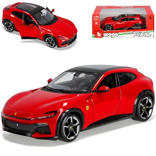 alles-meine.de GmbH Ferrari Purosangue SUV Rot Ab 2022 1/24 Burago Modell Auto mit individiuellem Wunschkennzeichen von alles-meine.de GmbH