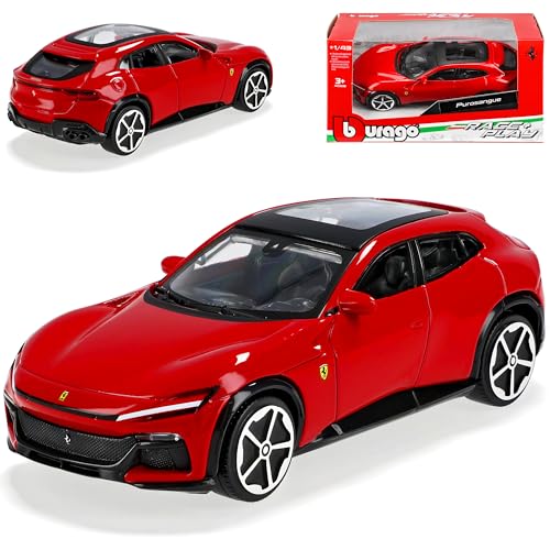 alles-meine.de GmbH Ferrari Purosangue SUV Rot Ab 2022 1/43 Burago Modell Auto mit individiuellem Wunschkennzeichen von alles-meine.de GmbH