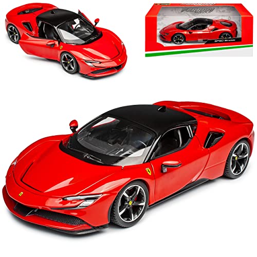 alles-meine.de GmbH Ferrari SF90 Stradale Coupe Rot Ab 2020 1/24 Burago Modell Auto mit individiuellem Wunschkennzeichen von alles-meine.de GmbH