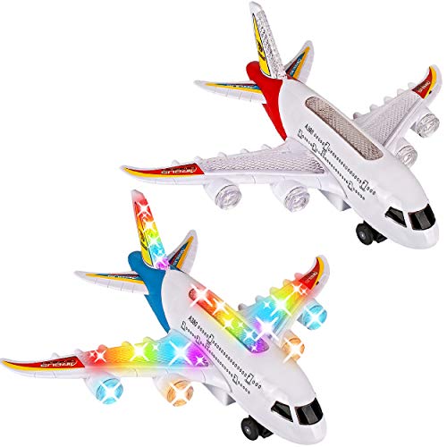 alles-meine.de GmbH Flugzeug Modellwahl Motor - Wendeautomatik - Sound Geräusche + Licht - selbstfahrend - bewegliche Räder - 22,5 cm - groß - Spielzeugflugzeug - Flugzeuge /.. von alles-meine.de GmbH