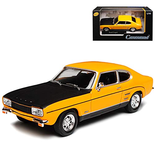 Cararama Ford Capri RS I 1. Generation Coupe Gelb Orange mit Schwarz 1968-1973 1/43 Modell Auto Cararama Ford Capri RS I 1. Generation Coupe Gelb Orange mit Schwarz 1968-1973 1/43 Modell Auto von Cararama